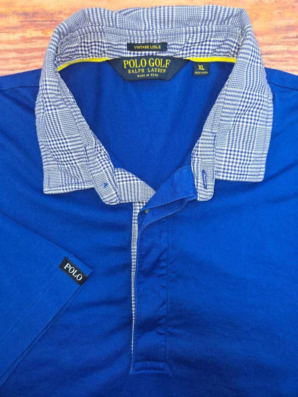 Ralph Lauren Polo Golf Mens Blue Vintage Lisle Polo XL